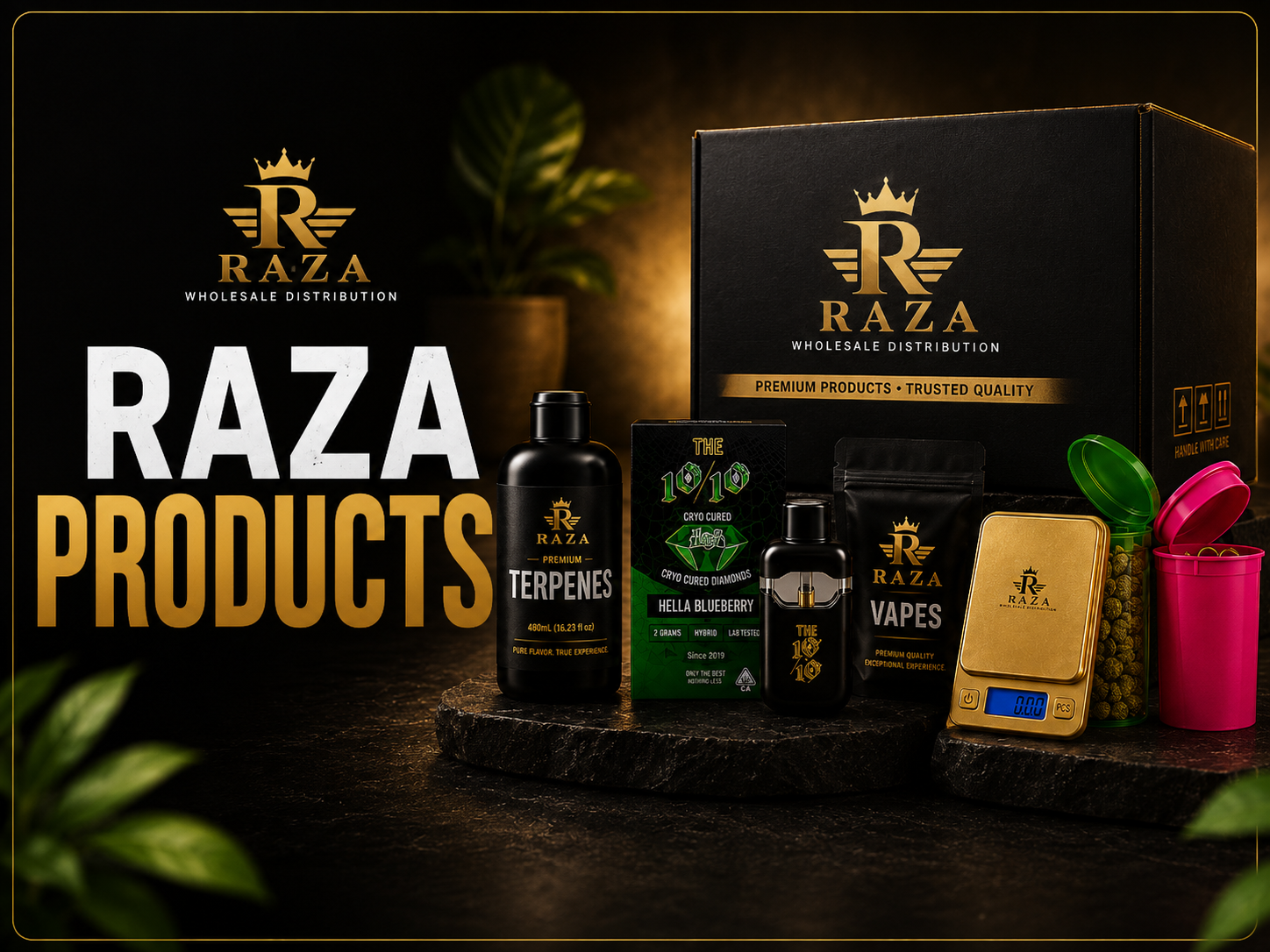 Raza Products wholesale banner